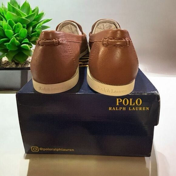 NIB POLO  Ralph Lauren Men\'s Merton Calf Leather Venetian Loafers Size 9 D